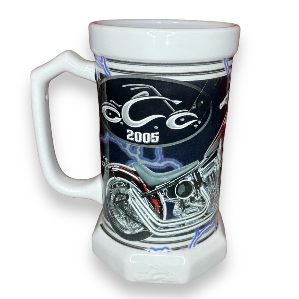 Orange County Choppers Motorcycle Beer Stein Mug Tankard 2005 New York Ceramic